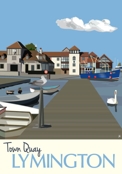A5 Card (Town Quay, Lymington)